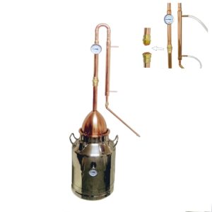 Kubbe Kapaklı 20 Litre Potstill Bakır imbik damıtma Sistemi